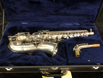 Early Vintage King H.N. White Alto Saxophone in Silver Plate, Serial Number 42551
